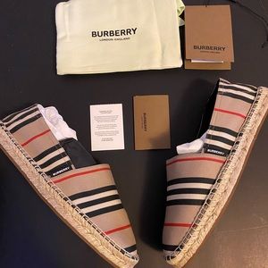 NEW- Burberry Icon Stripe Espadrilles size EUR 40